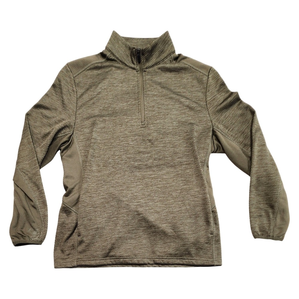 PGA Tour Golf Quarter Zip Pullover Sweater Olive Green Mens M Preppy